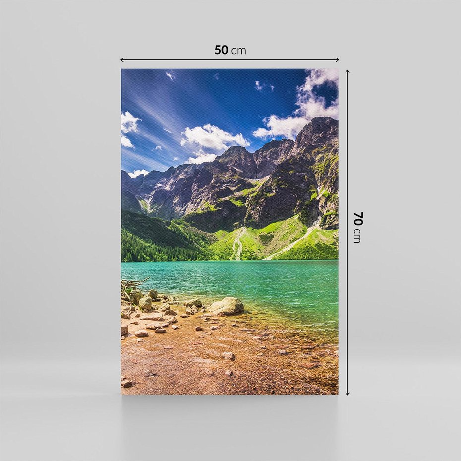 Obraz na płótnie 50x70 - Urok gór i jezior - góry, jezioro