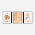 Zestaw obrazy w ramie 40x50 galeria - Boho, monstera, tęcza, nowoczesne - rama czarna