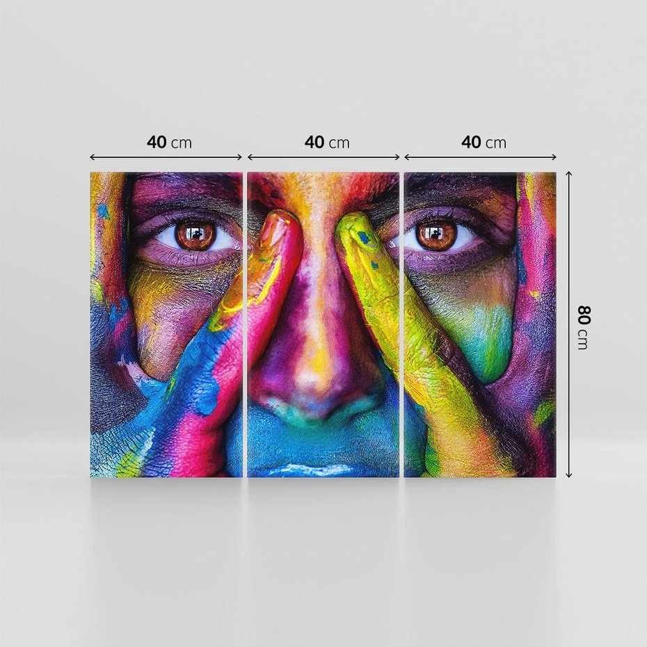 Obraz na płótnie 120x80 - Abstrakcyjna refleksja człowieka - człowiek, abstrkacja