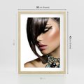 Plakat w ramie 30x40 - Kobieca Fryzura w Ruchu - fryzura, kobieta - rama drewno