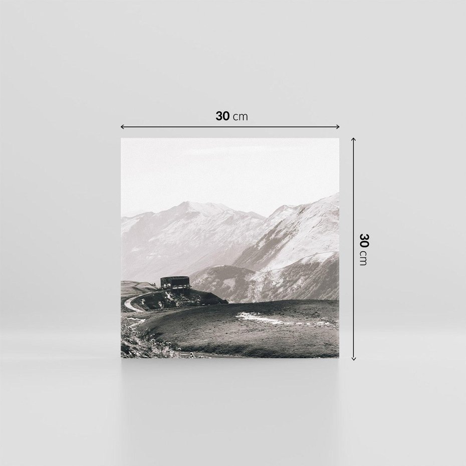 Obraz na płótnie 30x30 - Wzgórza w Bieli - górski krajobraz, punkt widokowy