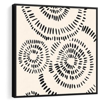 Obraz w ramie 50x50 - Abstrakcyjne Wnętrza - minimalistyczne kształty, odbicia - rama czarna