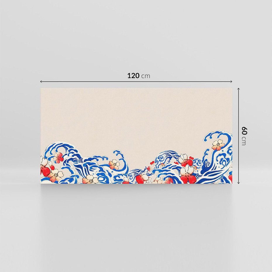 Obraz na płótnie 120x60 - Japońska Harmonia: Falujące Kwiaty - japonia, orientalne kwiaty wiśni