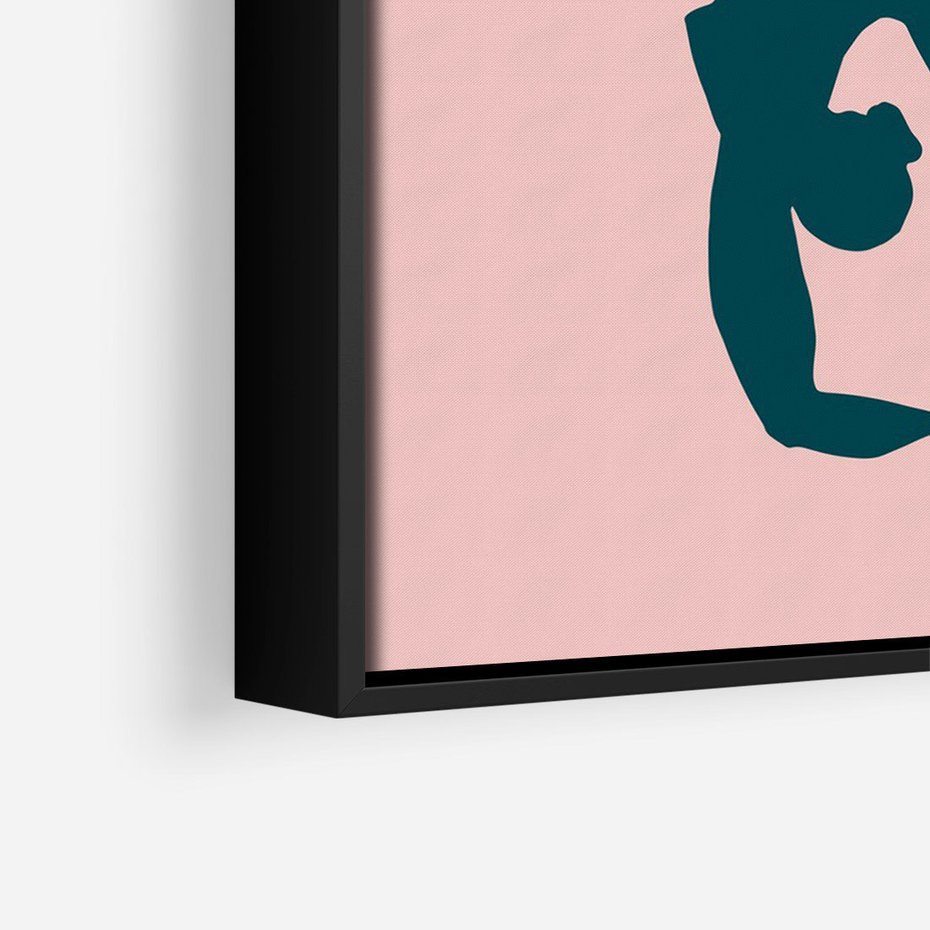 Obraz w ramie 70x100 - Zaklęte Wzory - abstrakcja, kobieca sylwetka - rama czarna