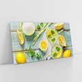 Obraz na płótnie 120x60 - Cytrynowe Orzeźwienie - cytryny, lemoniada