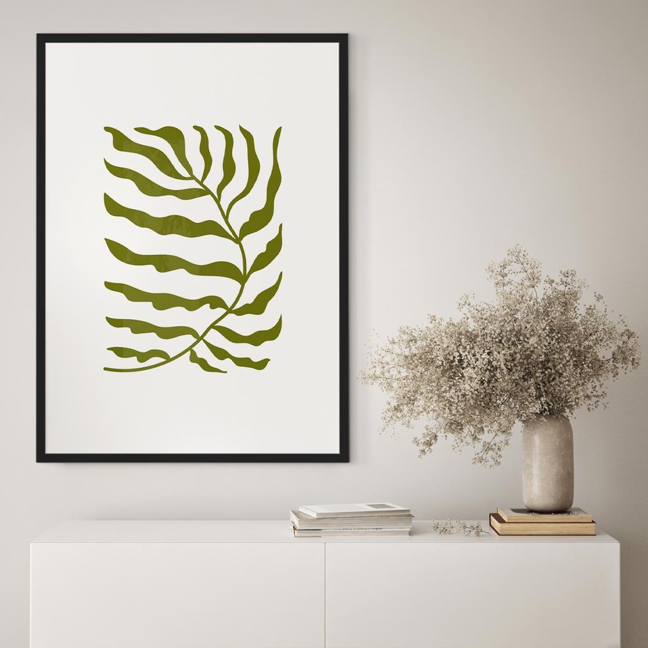 Plakat bez ramy 21x30 - Rytmy Chaosu - roślina, gałązka