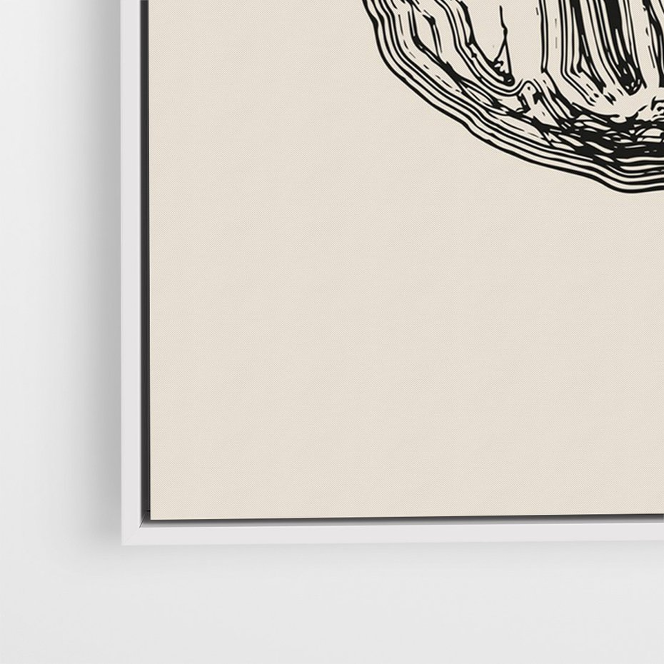 Obraz w ramie 80x120 - Abstrakcyjne Odbicie - abstrakcyjne odbicie, biało czarny - rama biała