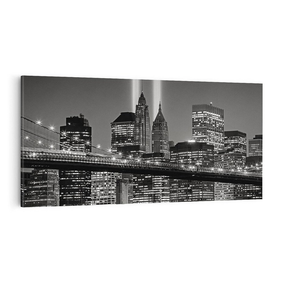 Obraz na płótnie 100x50 - Miasto ożywione nocą - miasto, noc