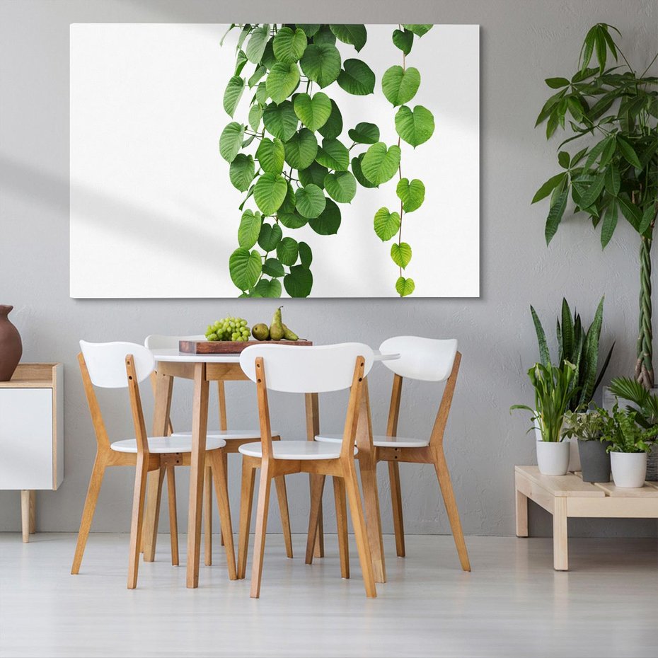 Obraz na płótnie 70x50 - Świeżość Natury - liście, zielone