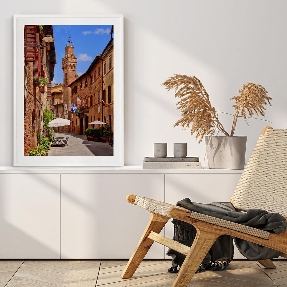 Plakat bez ramy 21x30 - Urok włoskich uliczek - włoskie, uliczki