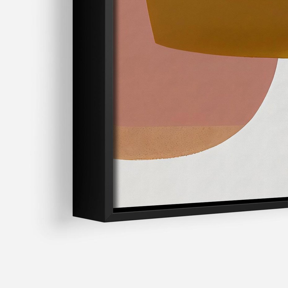 Obraz w ramie 50x50 - Emocje w akwarelach - geometryczne dziwne kształty, turkusowy - rama czarna