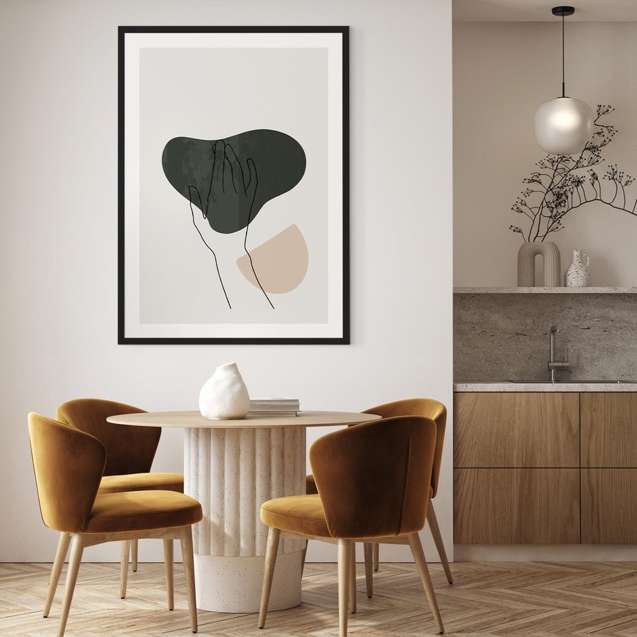 Plakat bez ramy 30x40 - Bezczasowe Echo - szkic jedną linią, one line