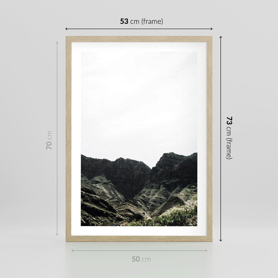 Plakat w ramie 50x70 - Górska Potęga - górski krajobraz, góry - rama drewno