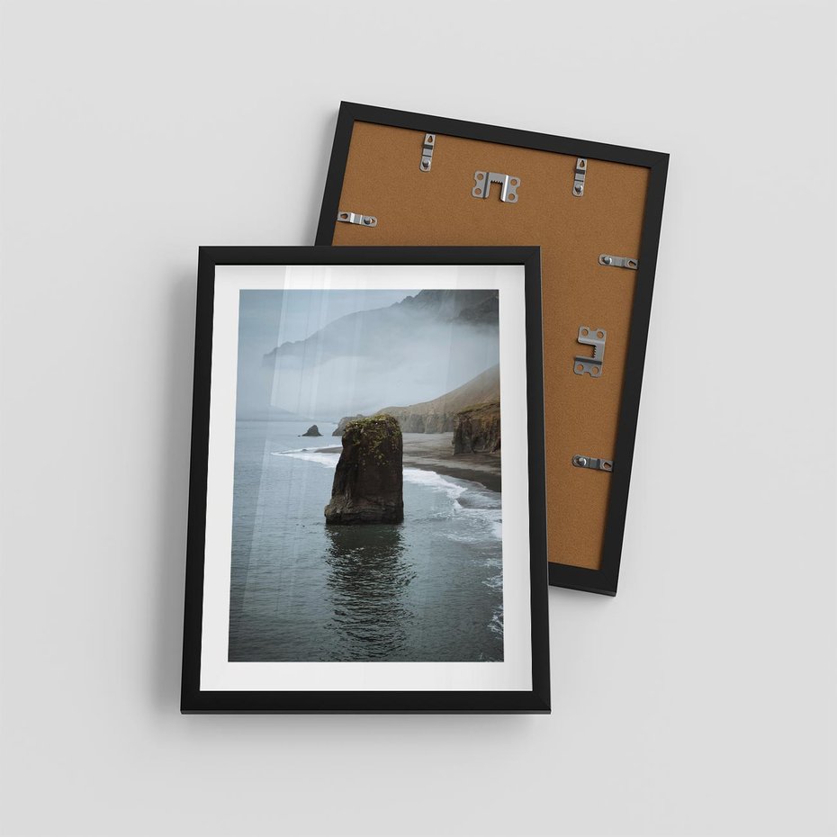 Plakat w ramie 30x40 - Mistyczna Aura - morze, mgła - rama czarna