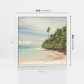 Obraz w ramie 80x80 - Uczta Egzotycznych Marzeń - fotografia, rajska plaża - rama biała