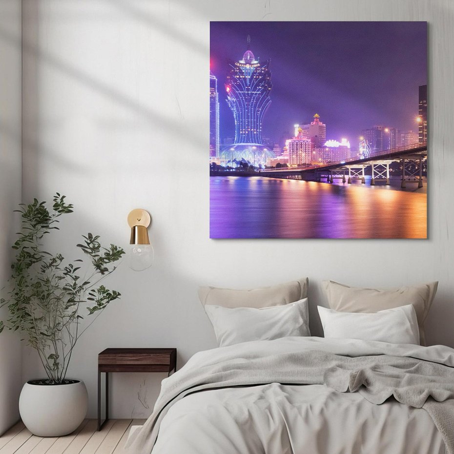 Obraz na płótnie 30x30 - Macau: Spotkanie dwóch światów - Macau, Hong