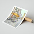 Plakat bez ramy 30x40 - Kawiarenkowy Szkic - malowany, szkic