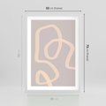 Plakat w ramie 50x70 - Nowoczesne Odbicia - minimalistyczny obraz, nowoczesny - rama biała