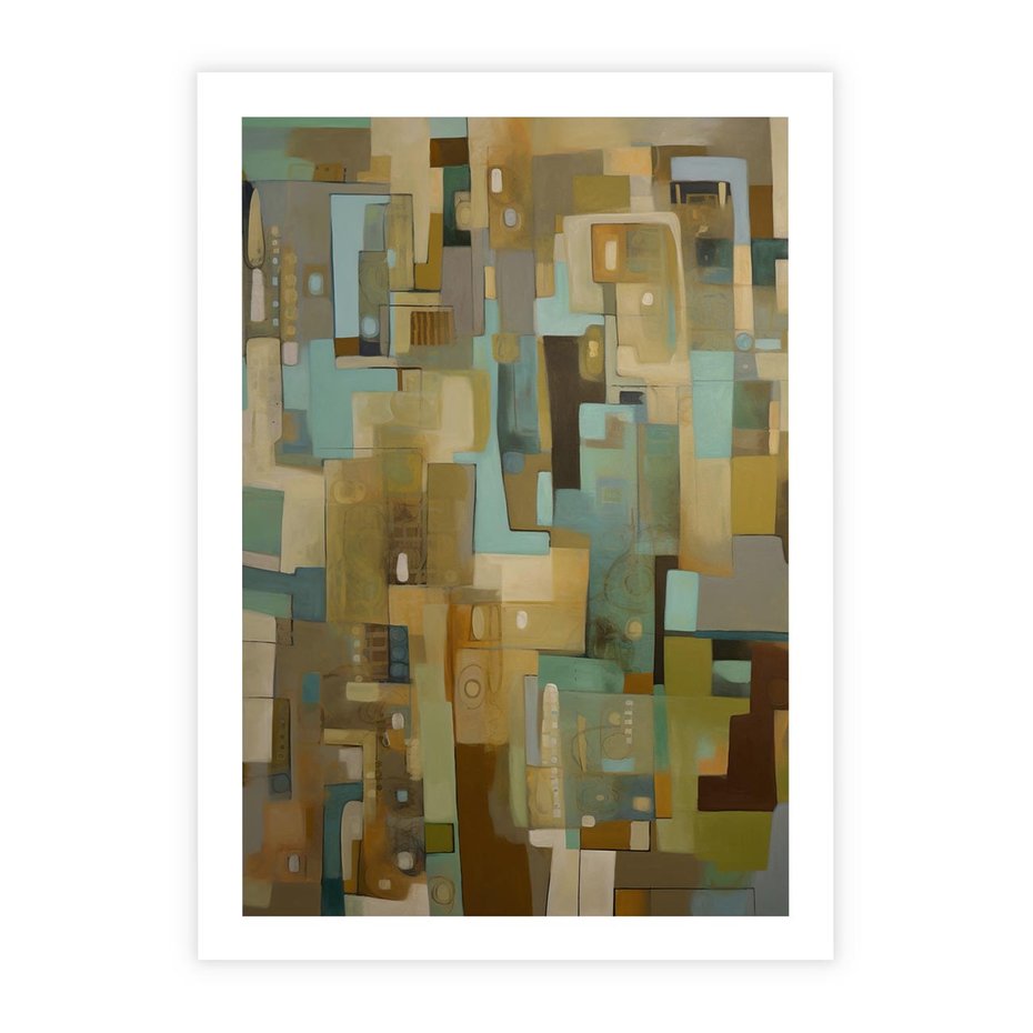 Plakat bez ramy 50x70 - Kolorowe Wyobrażenia - abstrakcyjny obraz, mnogość kolorów