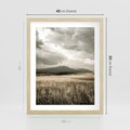 Plakat w ramie 40x50 - Nostalgiczny Krajobraz - pole, krajobraz - rama drewno
