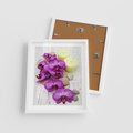 Plakat w ramie 40x50 - Relaksujące spa w otoczeniu orchidei - spa, świece - rama biała