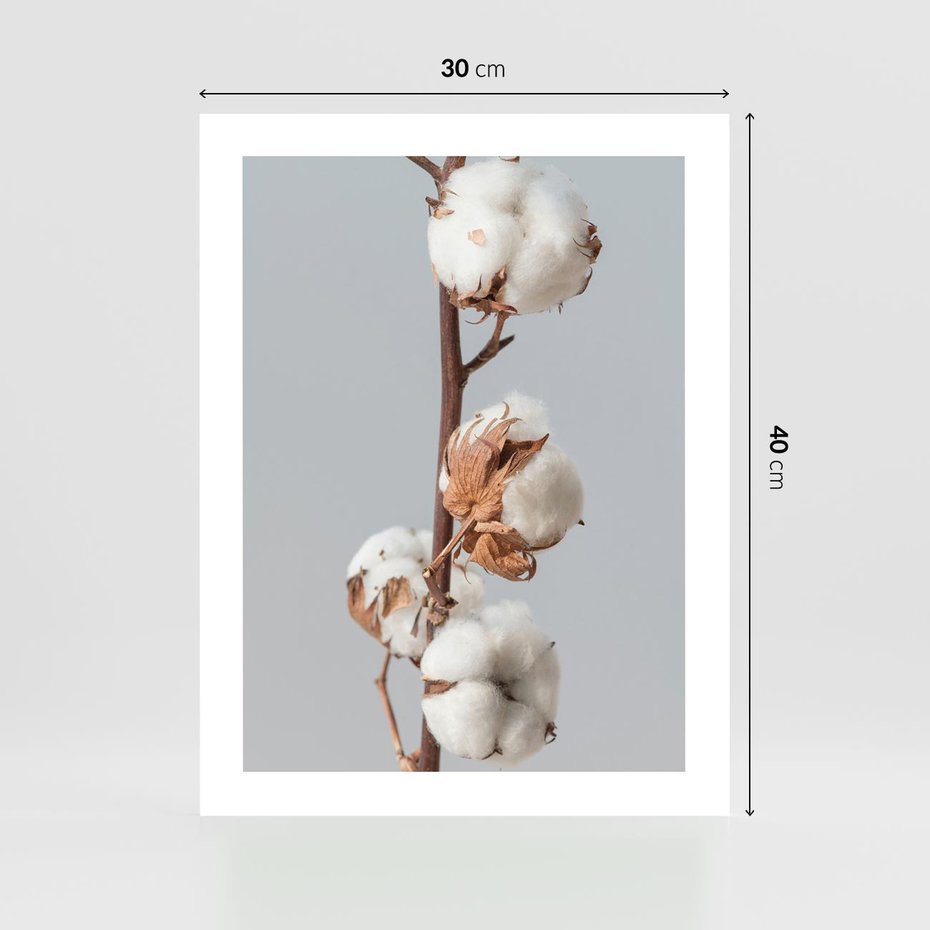 Plakat bez ramy 30x40 - Bawełniana boho miękkość - bawełna, boho