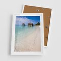 Plakat w ramie 50x70 - Rajski klimat plaży tropikalnej - plaża, tropiki - rama biała
