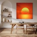 Obraz na płótnie 40x40 - Słońce nad morzem - słońce, morze