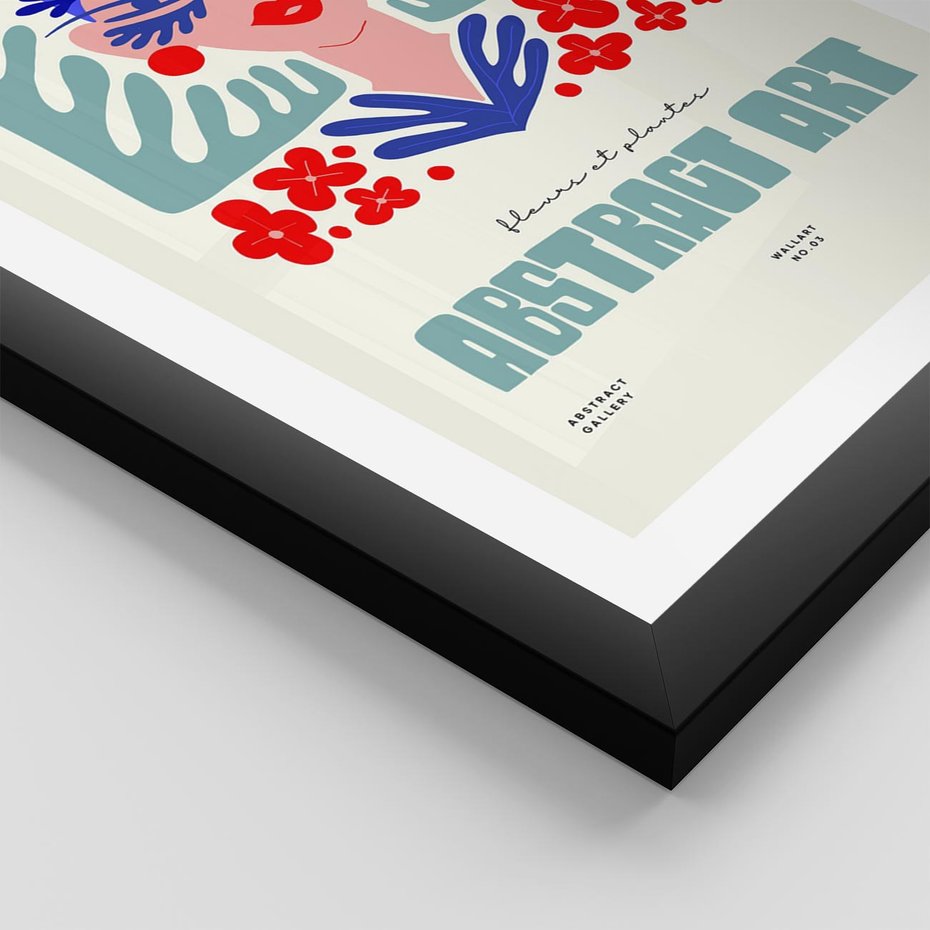 Plakat w ramie 40x50 - Podróżne Impulsy - abstrakcja, kobieta - rama czarna