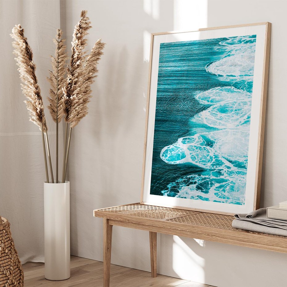 Plakat w ramie 50x70 - Morska potęga - morze, ocean - rama drewno