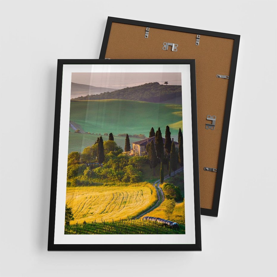 Plakat w ramie 50x70 - Pejzaż w perspektywie - pejzaż, perspektywa - rama czarna