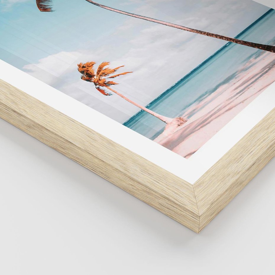 Plakat w ramie 50x70 - Raj na Ziemi - plaża, ocean - rama drewno