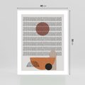 Plakat bez ramy 40x50 - Symetria w Stylu Mid-Century - minimalistyczny obraz, mid-century styl