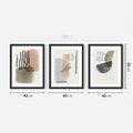 Zestaw obrazy w ramie 40x50 galeria - Abstrakcyjna, akwarela, nowoczesna - rama czarna