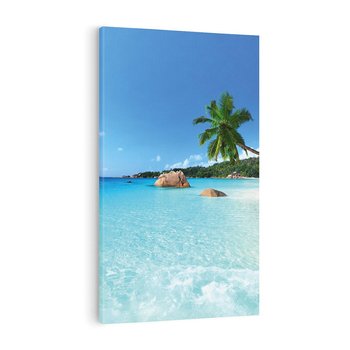 Obraz na płótnie 80x120 - Idylliczne Seszele - przyjemność dla oczu - Seszele, plaża