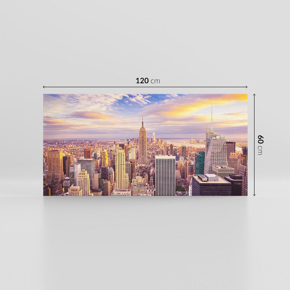 Obraz na płótnie 120x60 - Amerykański duch: Miasto na horyzoncie - USA, Ameryka