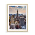 Plakat w ramie 50x70 - Manhattan - Wieżowce Nowego Jorku - Manhattan, Nowy Jork - rama drewno