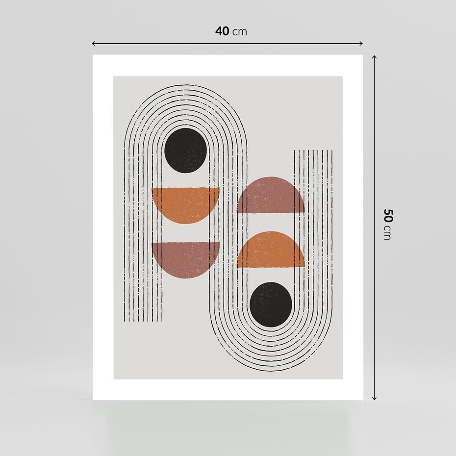 Plakat bez ramy 40x50 - Nowoczesna Abstrakcja - geometria, grafika