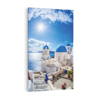 Obraz na płótnie 80x120 - Uroki Santorini we Włoszech - Santorini, Włochy