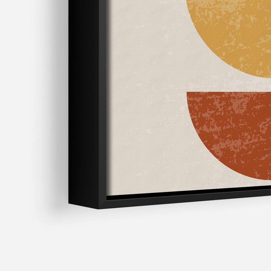 Obraz w ramie 50x50 - Geometryczne Wibracje - boho plakat, geometryczny - rama czarna