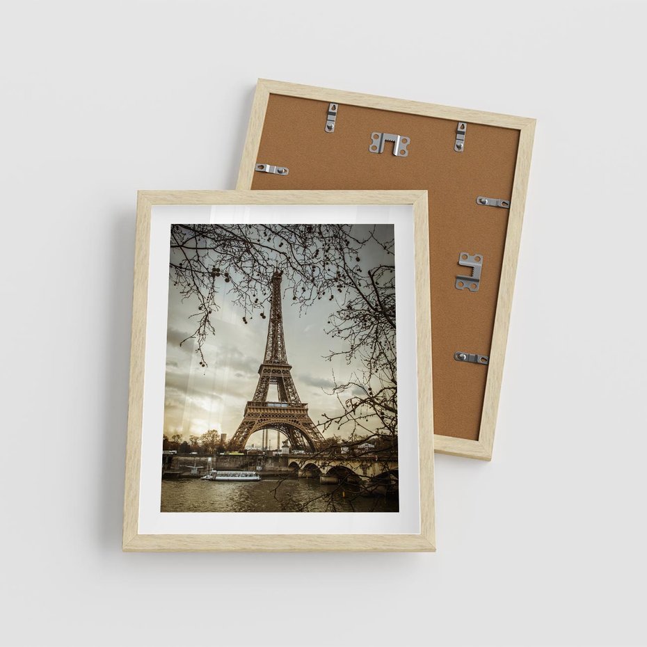 Plakat w ramie 40x50 - Uroczystość w Paryżu - Paryż, wieża - rama drewno