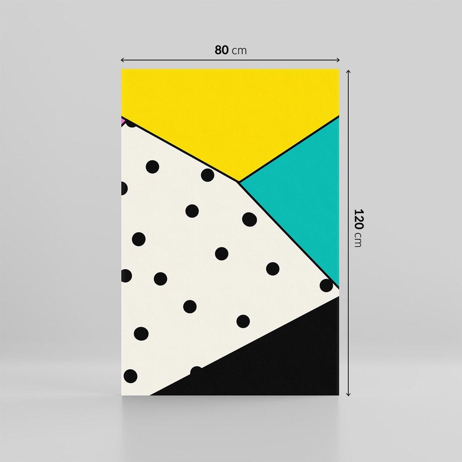 Obraz na płótnie 80x120 - Wesołe Geometryczne Kształty - geometryczne kształty, abstrakcja