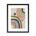 Plakat w ramie 50x70 - Kształtujące Inspiracje - abstrakcyjne tęcze, kompozycja - rama czarna