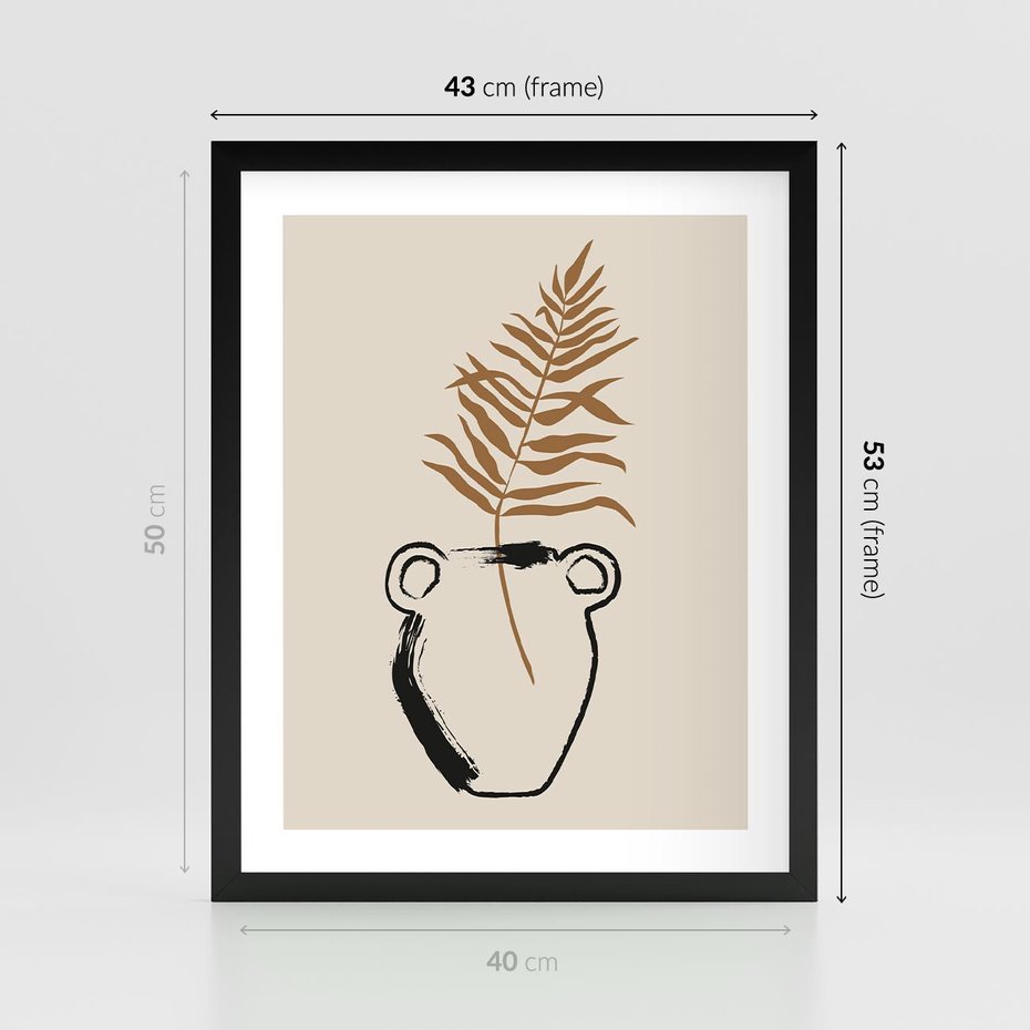 Plakat w ramie 40x50 - Wewnętrzne Opowieści - boho, nowoczesna sztuka - rama czarna