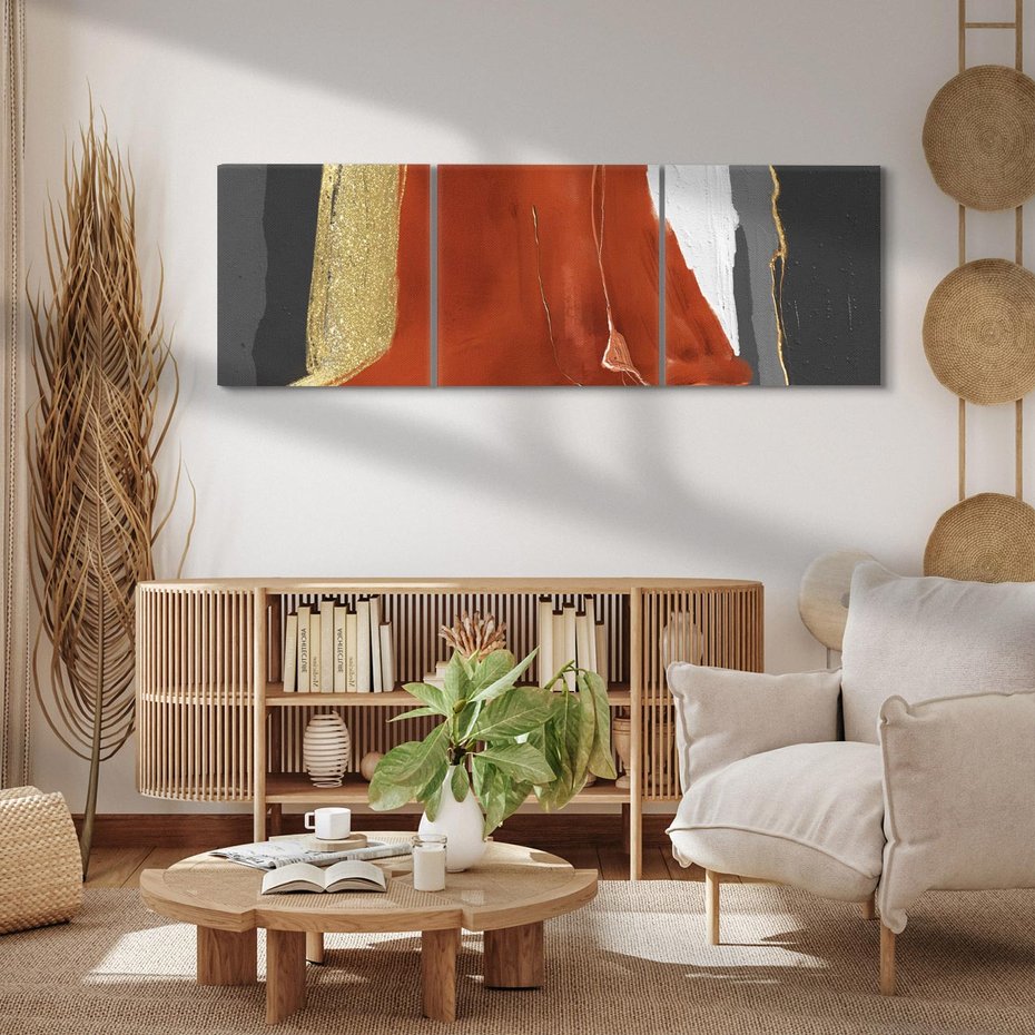 Obraz na płótnie 120x40 - Abstrakcyjna impresja - abstrakcja, nowoczesny