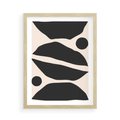 Plakat w ramie 50x70 - Surowa Abstrakcja - abstrakcyjny nowoczesny obraz, surowość - rama drewno