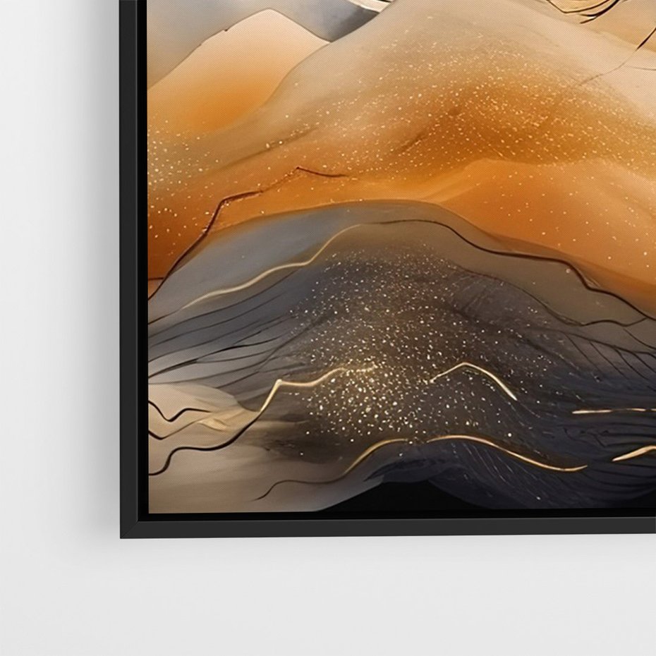 Obraz w ramie 50x70 - Grafika Zachodu - nowoczesna grafika, odcienie pastelowe - rama czarna