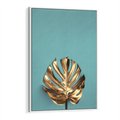 Obraz w ramie 50x70 - Piękno Natury - złote, liście - rama biała