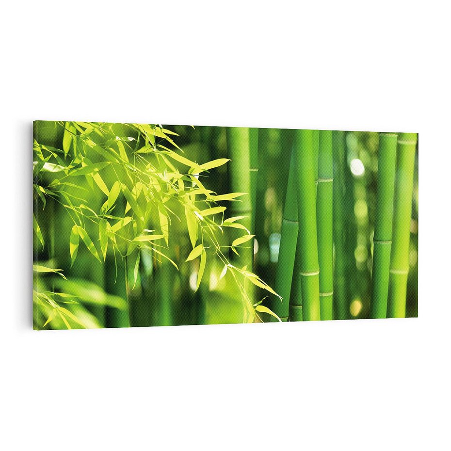 Obraz na płótnie 100x50 - Spokój bambusowego lasu SPA - bambus, drzewa