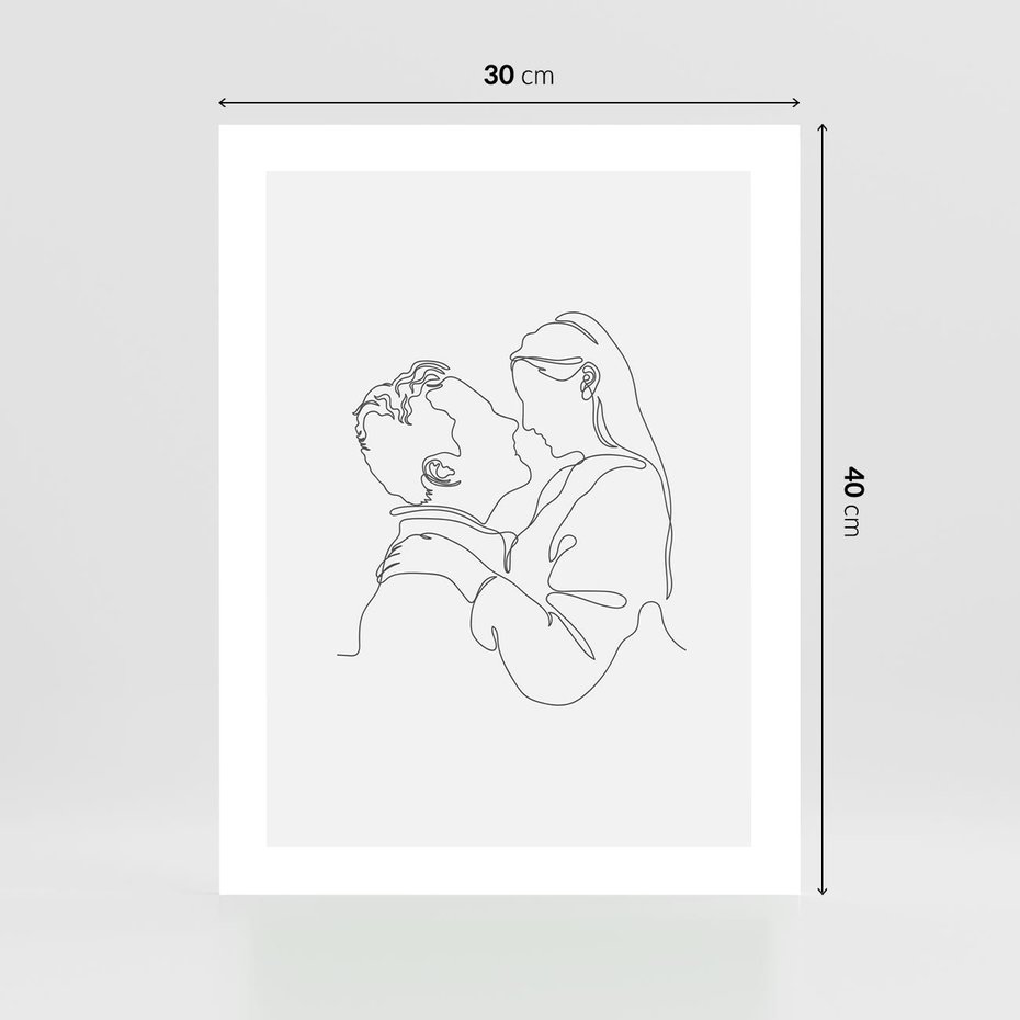 Plakat bez ramy 30x40 - Bezgraniczne Tańce - para zakochanych, kobieta i mężczyzna